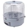 Rotating Rice Dispenser 13.2lb Capacity 6 Grid Airtight One Click Output Dry Food Storage Container