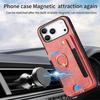 For iPhone 17 Pro Retro PU Leather Case Phone Cover with RFID Blocking Card Holder   /   Ring Holder