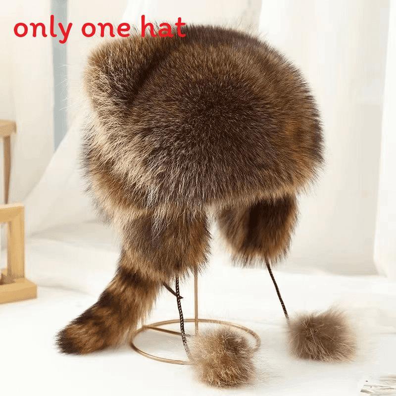Winter Raccoon Hat With Ear Flaps For Kids And Adults Warm Keepoutdoors Head Size 52cm