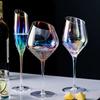 Verres à Champagne Vin Créatifs Biseautés Cristal Transparent Calice Verres Colorés Style Nordique Ins Verre à Vin Changeant de Couleur