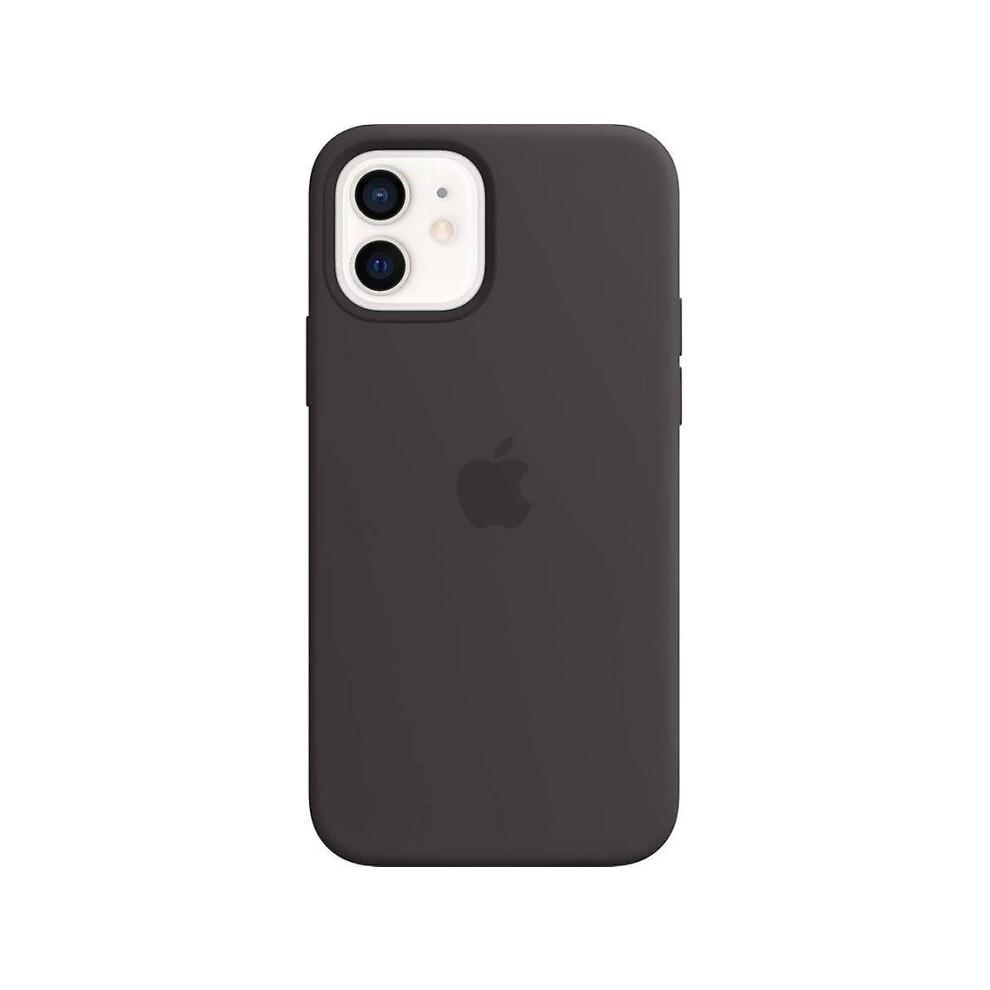 (Schwarz) Silikonhülle mit Magsafe für iPhone 12 12 Pro