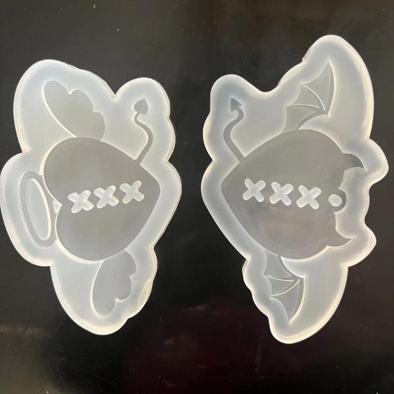 Angel Wing Keychain Pendant Molds Silicone Epoxy Resin Mold Chocolate Cake Clay Making Tool DIY Necklace Jewelry Mould