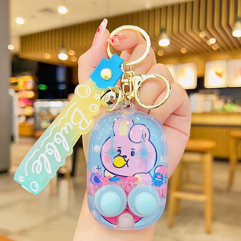 Water Ring Toss Game Machine Toys, Creative Stress-relieving Keychain Accessories, Cute Small Gifts, Car Key Chains