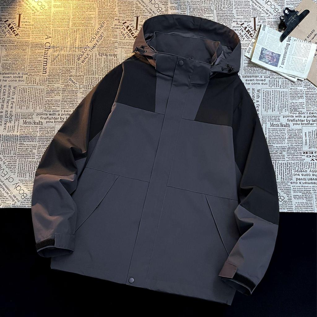 Unisex Windproof Waterproof Hooded Jacket for Outdoor Mountaineering