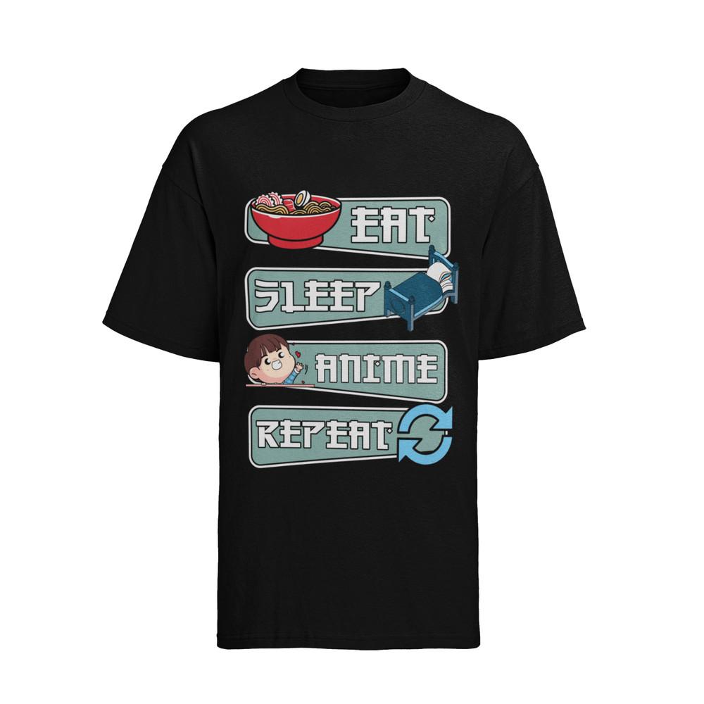 

Eat-Sleep-Anime-Repeat-Anime-Manga-Lover Cosplay Herren Shirt Baumwolle XL