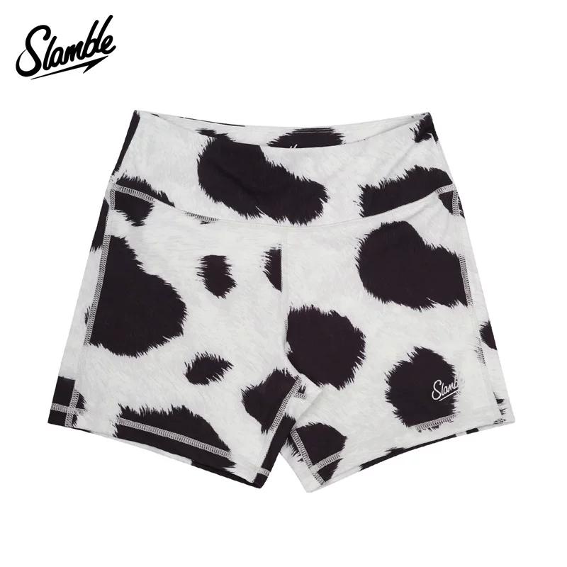 Slamble Women s 5inch Shorts Butt-Lifting Sports Training Crossfit Elastic Sweat-Wicking Yoga Fitness S