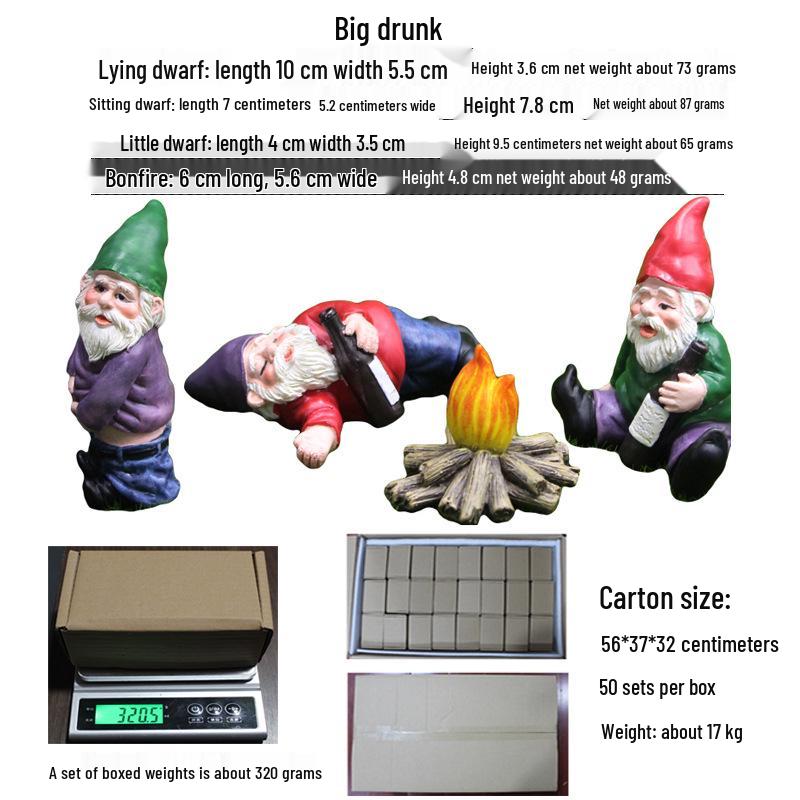 Cross-Border Christmas Gnome Figurines: Personalized Elf Resin Crafts & Micro-Landscape Ornaments