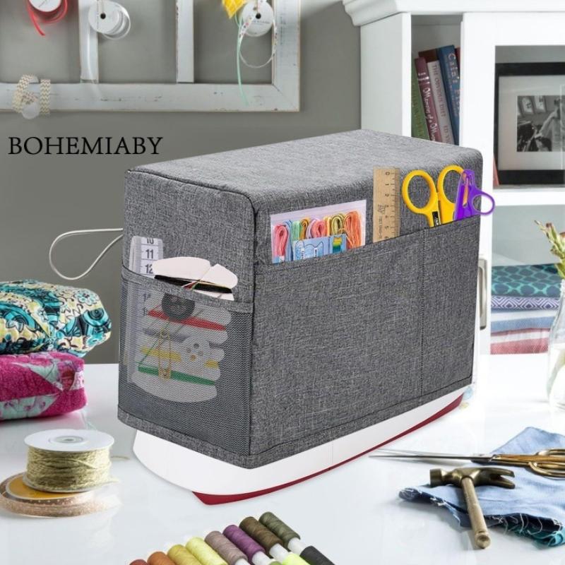 Home Dustproof Dust Cover For Sewing Machine With Pockets/Organizer Sewing Tool Knitting Embroidery Supply Organizer