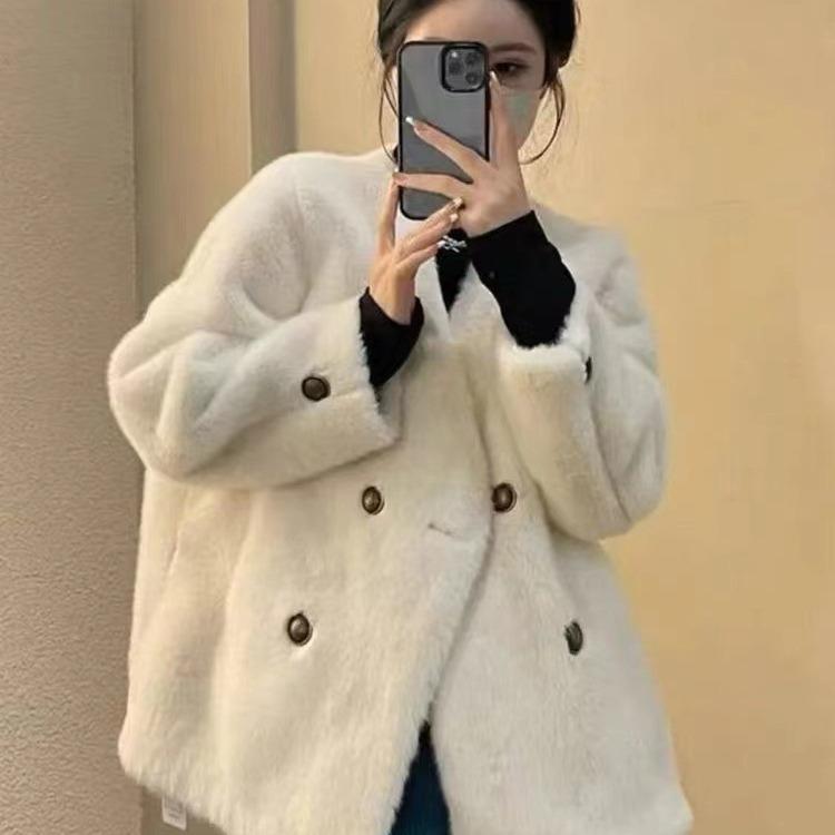 New Fur Coat Women Mink Long Plush Short Mink Top 2026 Winter