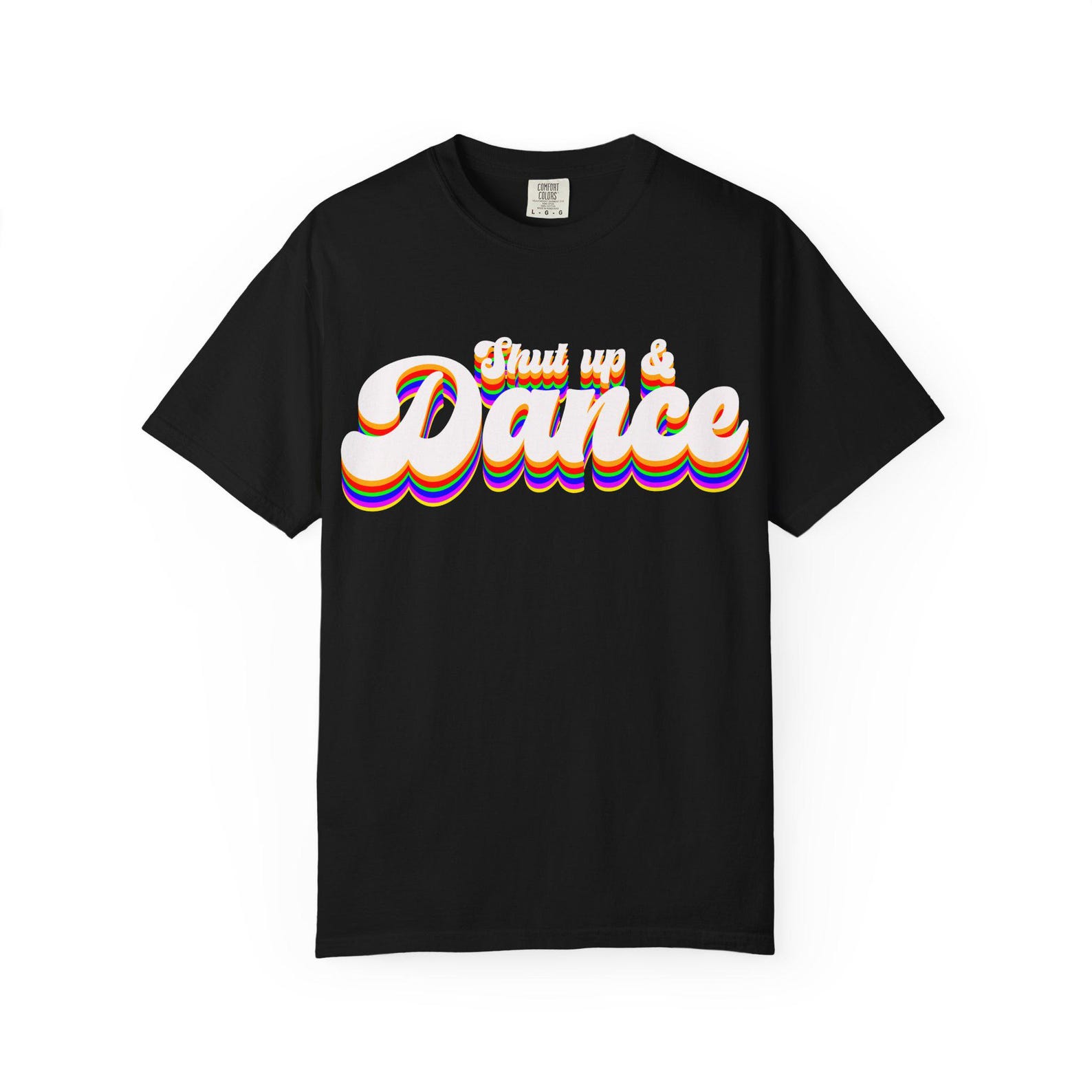 Retro Shut Up & Dance T-Shirt: Unisex Vintage Style Graphic Tee L