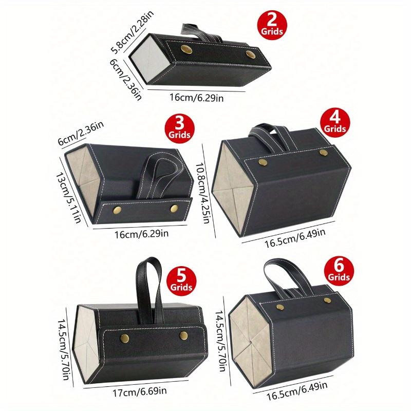 1Pc Sunglasses Organizer, 2/3/4/5/6 Slots Travel Glasses Case, Multiple Pairs Eyeglasses Storage Box, Hanging Eyewear Holder