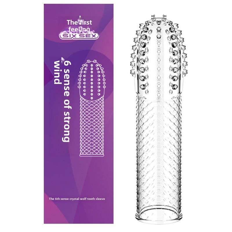 The 6th Sense Wind Series Hurricane Cyclone Strong Wind Storm Crystal Wolf Teeth Condom Erotic Condom Adult Sex Products