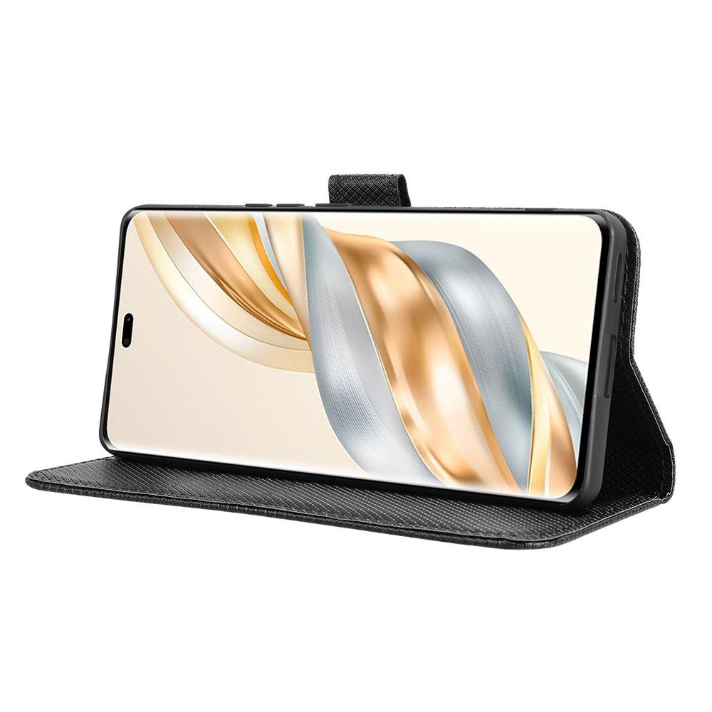 Wallet Phone Case for Honor Magic7 Lite 5G/X9c 5G/X60 Pro 5G PU Leather Diamond Texture Cover