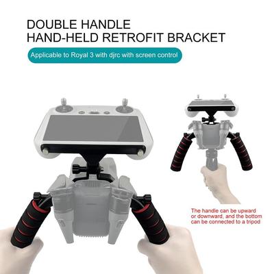 For DJI Mavic 3 Dual Handle Bracket Holder Drone Ground Shooting Modified Handheld Gimbal Stabilizer Tripod DJI Mavic 3 Cine Accessories