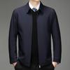 Men's Spring and Autumn New Middle-aged Men's Jacket Lapel Thin Middle-aged and Elderly Business Casual Men's Jacket Dad Wear