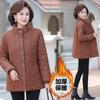 New winter clothing velvet thickened cotton-padded jacket medium women's winter floral cotton-padded clothing warm cotton-padded jacket