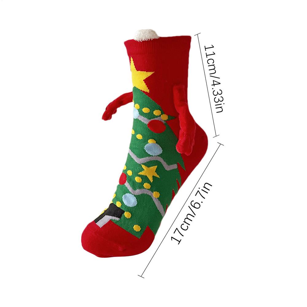 Christmas Hand In Hand Socks Funny Couple Magnetic Socks Hand Holding Funny Socks Magnetic Couple Socks Winter Cotton Socks other