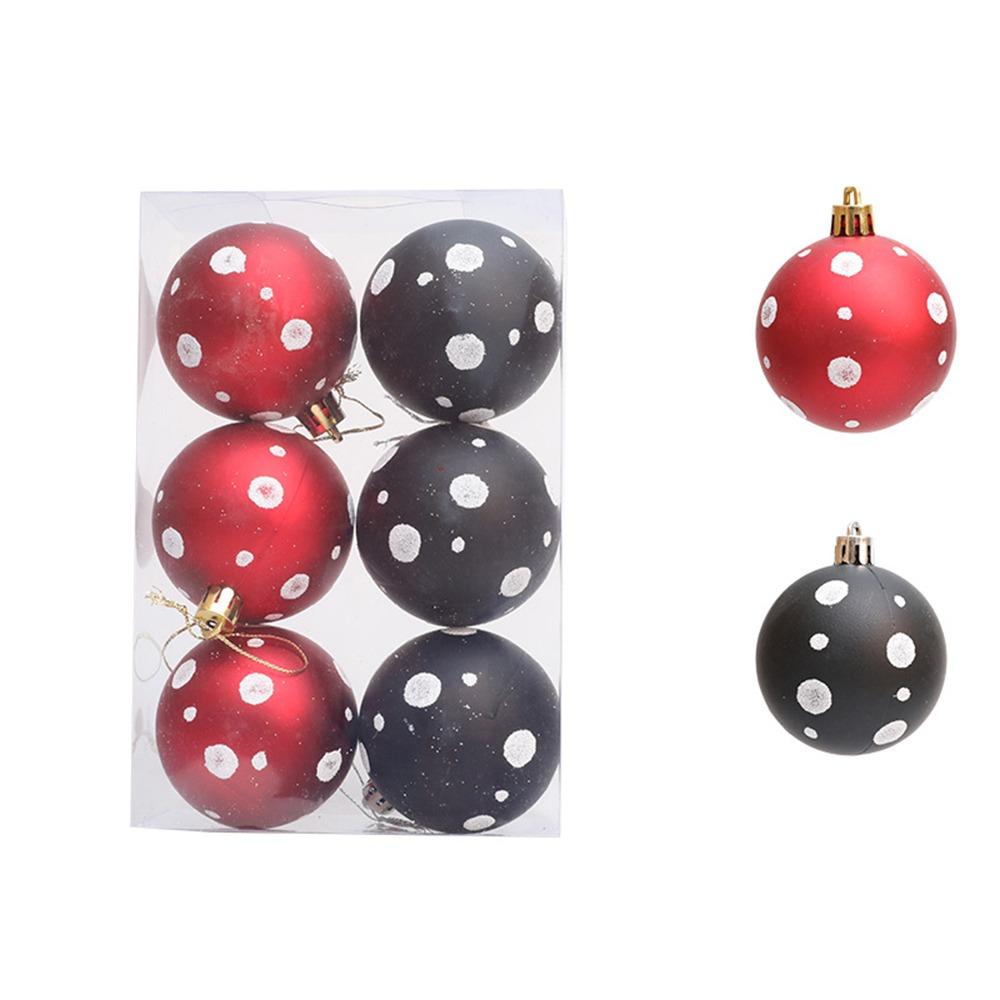 

6pcs Cartoon Electroplated Hanging Balls 6cm Xmas Tree Pendants Home Wedding Ornaments 6Pcs