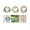 Artificial Flower Wreath Green Leaves Farmhouse Garland Round Handmade Door for Fireplace