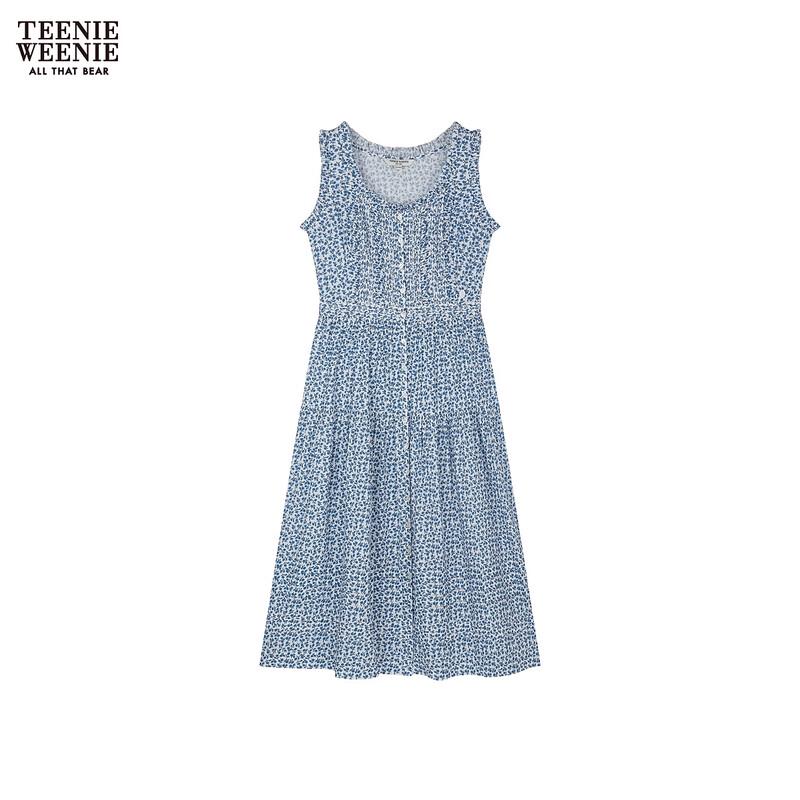 Teenie Weenie Women s Floral A-Line T-Shirt Long Dress L