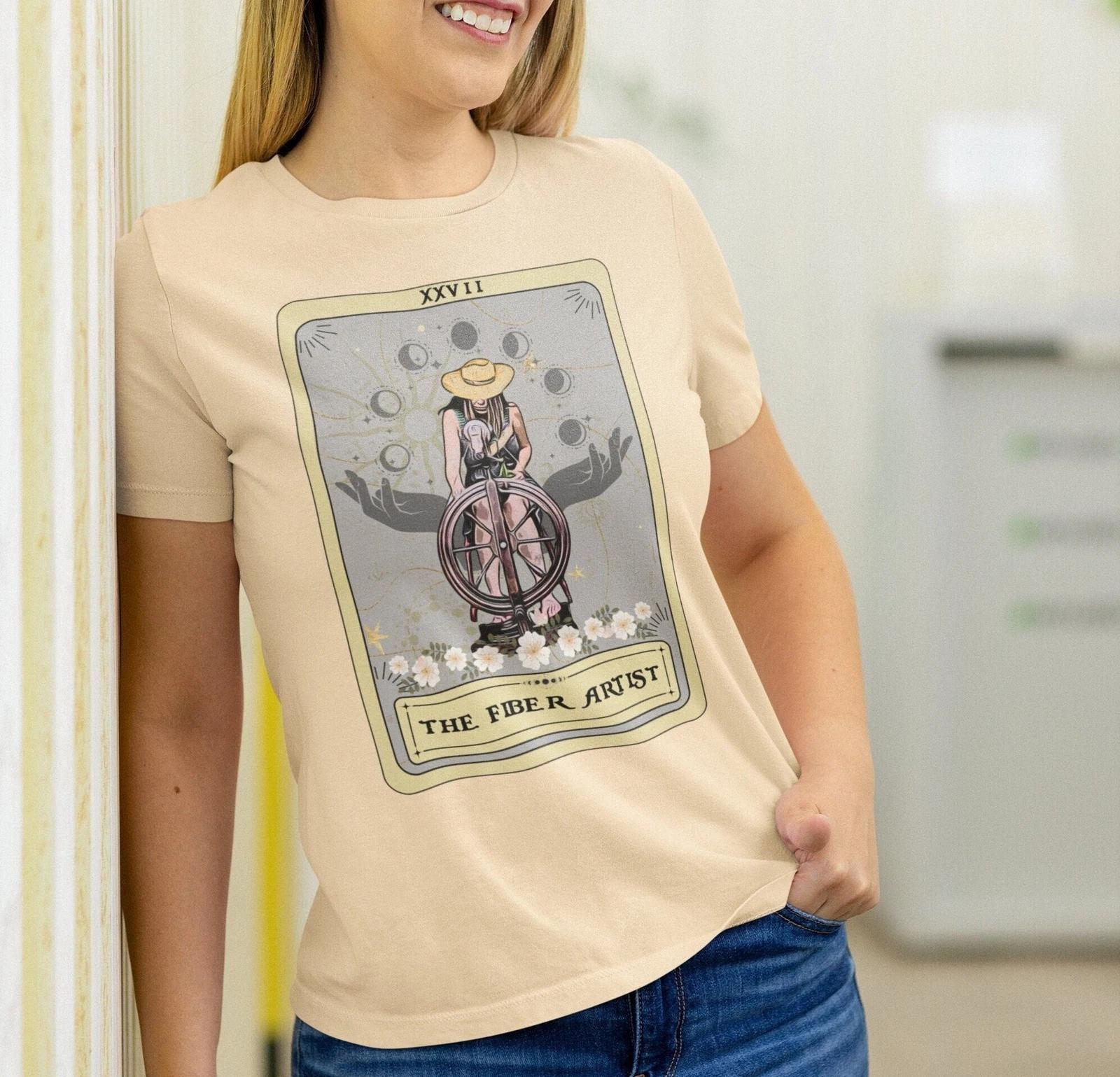 The Fiber Artist Tarot Card Shirt, Yarn Lover S