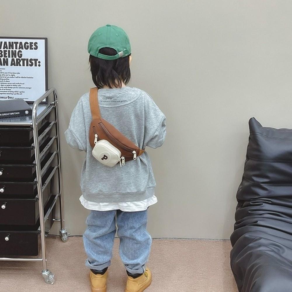 Letter Kids' Shoulder Bag Sports Kids' Chest Bag Portable Children's Waist Bag  Daily