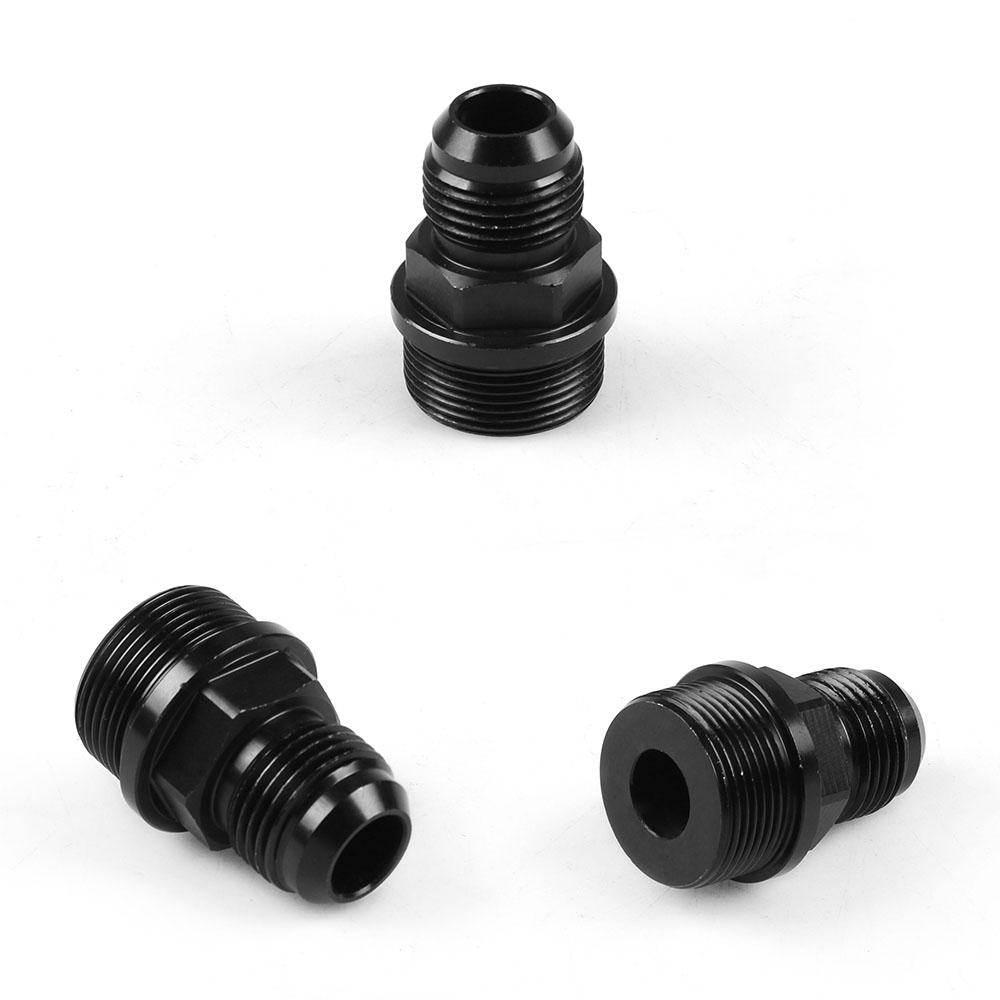 Rear Block Breather Fittings And Plug Black For Honda Acura B16 B18C Catch Can M28 To 10AN
