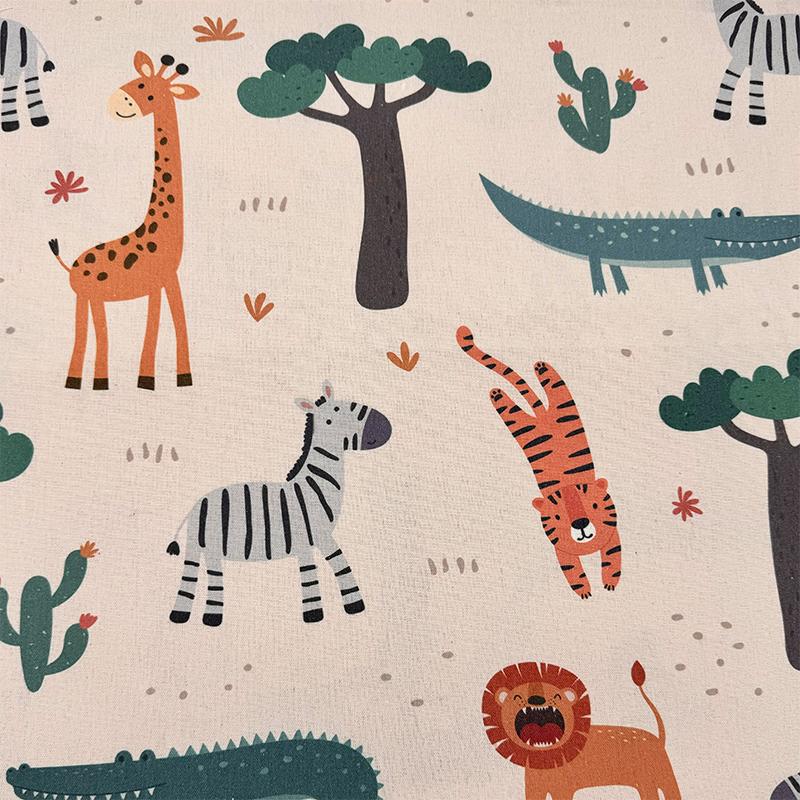 0.5m Encrypt Cotton Linen Children's Day Theme Style Fabric for Tablecloths Door Curtains Decorative Cloth Handmade DIY Fabrics