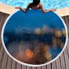 Round Beach Towel Raindrops Pattern Beach Blanket Pool Towels Soft Sand Free Water Absorbent Picnic Yoga Throw Mat Blankets
