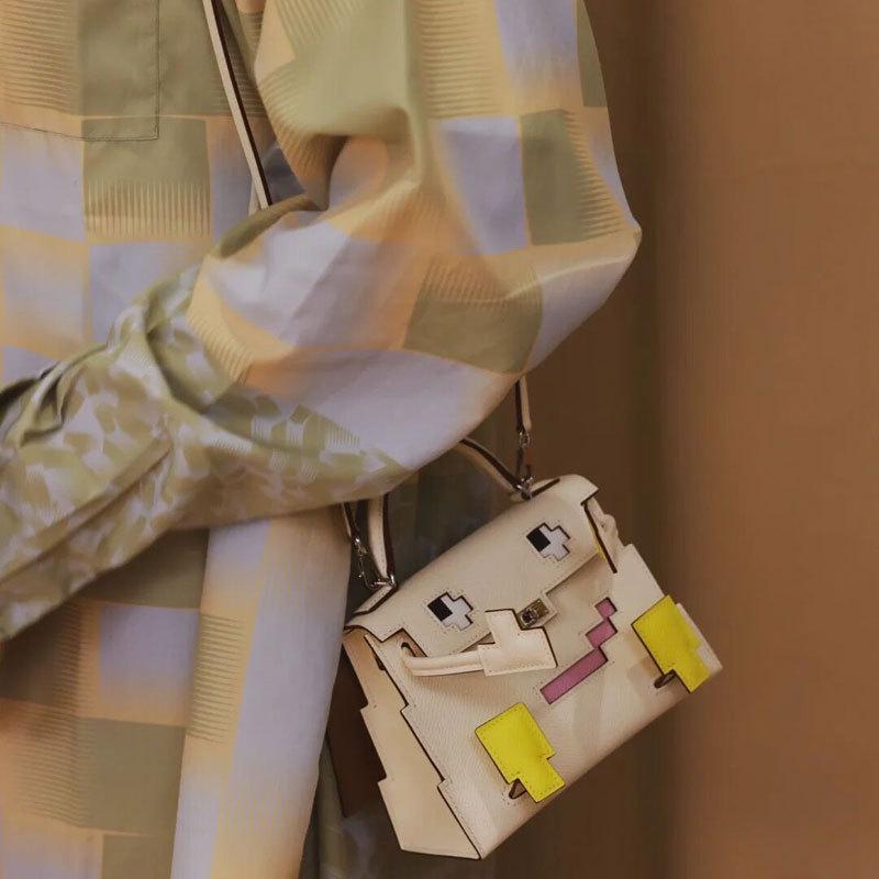 Retro mozaiková barevná Kelly kabelka přes rameno pro ženy