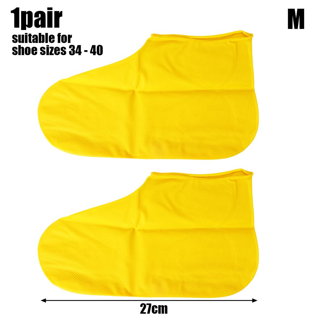 1 Pair Latex Waterproof Shoe Covers Unisex Non-Slip Overshoes Reusable Rain Walking Cycling Shoes Accessories Boot Protectors