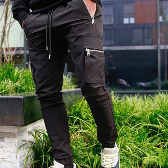 Pantaloni Sportivi da Uomo Multitasche Vita Elastica Lunghezza alla Caviglia Casual Comodi Pantaloni della Tuta per il Jogging