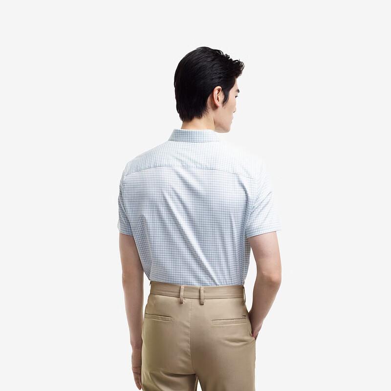 K-Boxing Men s Plaid Soft Stretch Short Sleeve Shirt 2XL