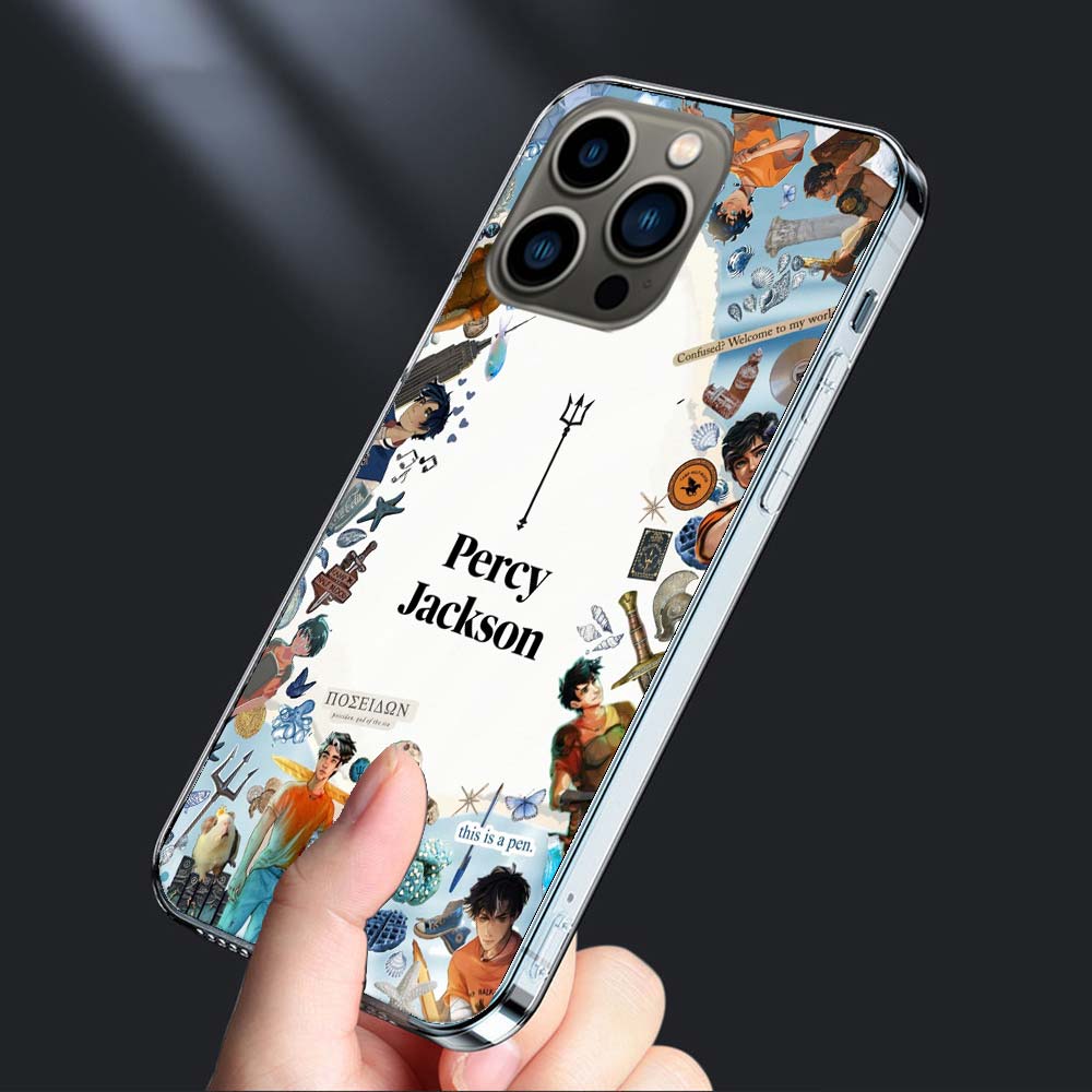 P-Percy J-Jackson Poseidon Camp Half-Blood Phone Case For Iphone 16E 15 Pro 14 Plus 17Air 16 17 Pro Max 12 13 Mini X XS XR 7 8 S