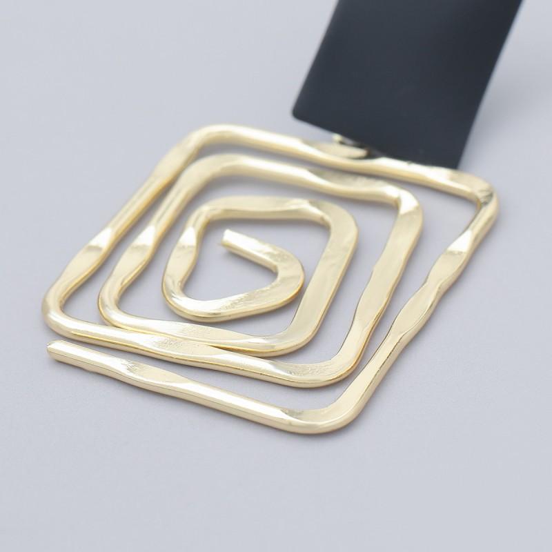 Geometric Alloy Earrings Women Minimalist Vintage Style Gold Tone Fashion Stud Earring Accessory