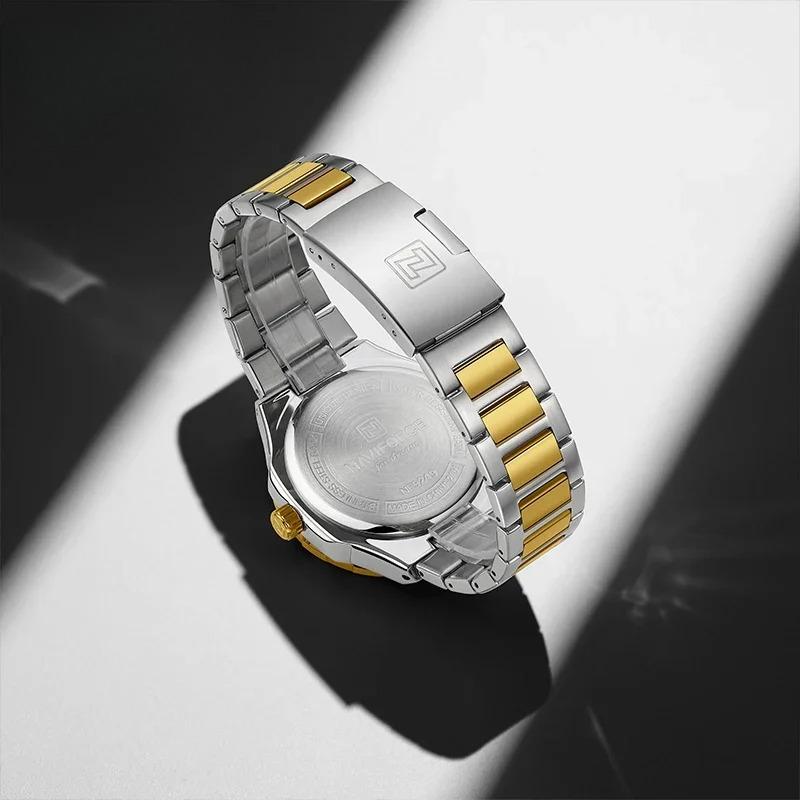 Luxury Business Watch Sports Quartz Clock Luminous Calendar Watches for Man Stainless Steel Waterproof Wristwatch