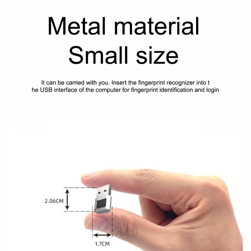 Datamaskin Fingeravtrykkslogger USB-grensesnitt Pålogging Lås opp Fingeravtrykkslesermodul Enhet Kompatibel