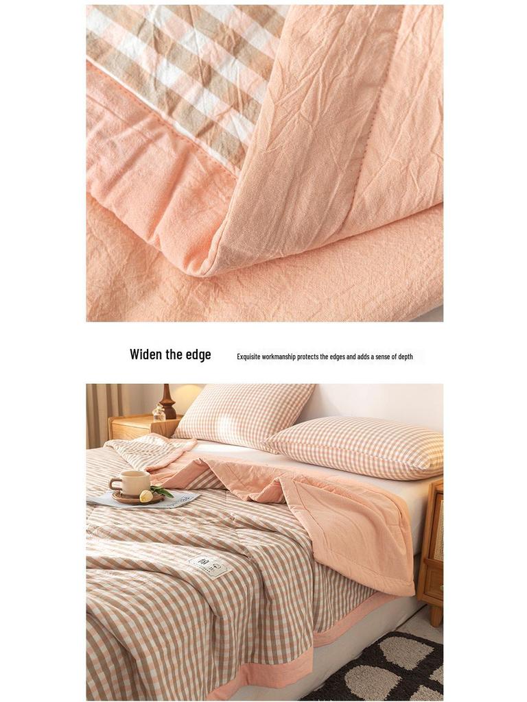 MUJI-Style Xinjiang Cotton Summer Cooling Quilt - Machine Washable & Lightweight