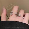 Double-headed Zirconia Ring A Unique And Exclusive Design For Women. Joints Ring With Multiple For Finger Wear.