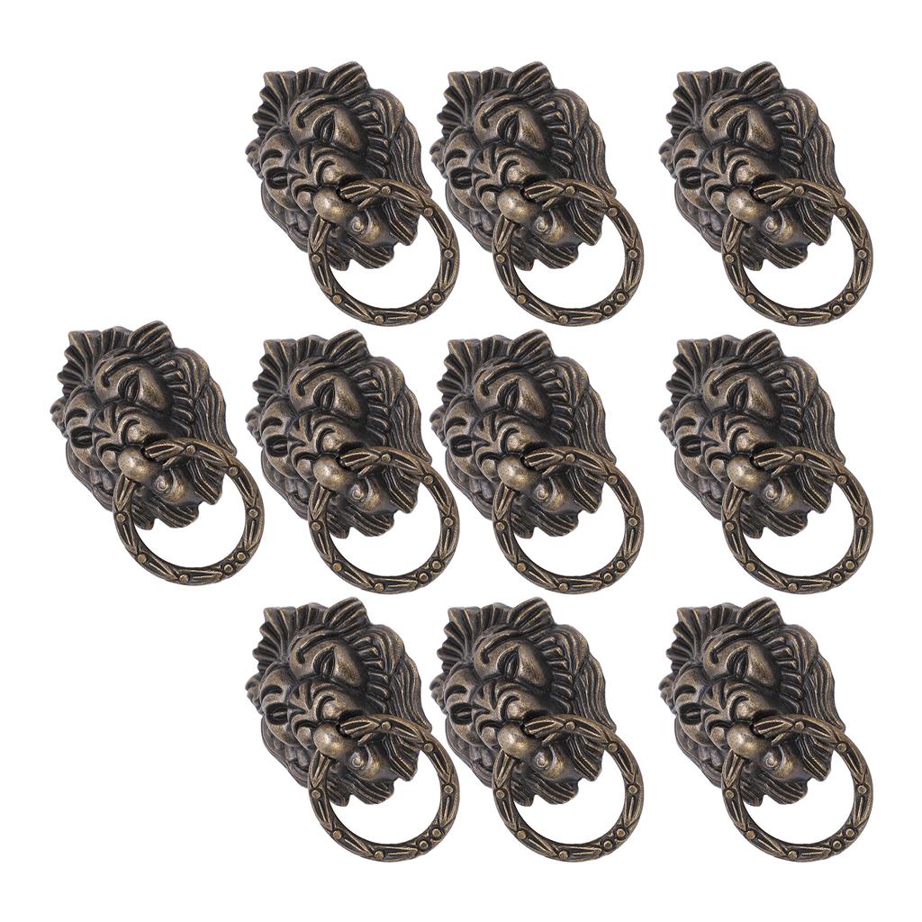 10Pcs Furniture Handles Vintage Unique Animal Head Shape Knobs for Drawers Jewelry Boxes