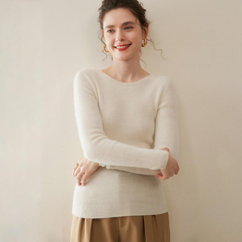 Herfst & Winter Dames 100% Kasjmier Ronde Hals Los Gebreide Pullover Trui