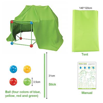New Creative Fort Building Blocks Indoor Tent Brick Kit Children's Diy Ball Games Educational Toys For Children