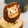 New Creative Mini Student Clock Cartoon Lion Desktop Alarm Clock Children's Cute Bedroom Silent Mechanical Ins Bedside Ornaments