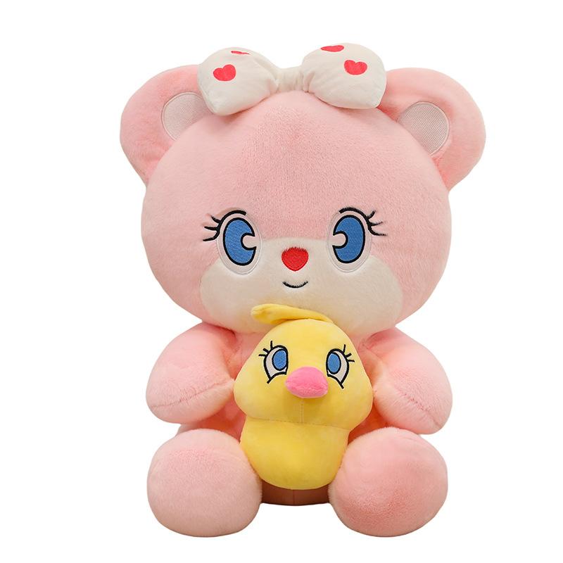 Plush doll toy bow rabbit bow bear boutique doll throw pillow mascot