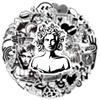 10/30/50pcs Black White INS Style Art Pattern Stickers Creative Graffiti Decals Scrapbook Phone Notebook Bike Cool Sticker Toys