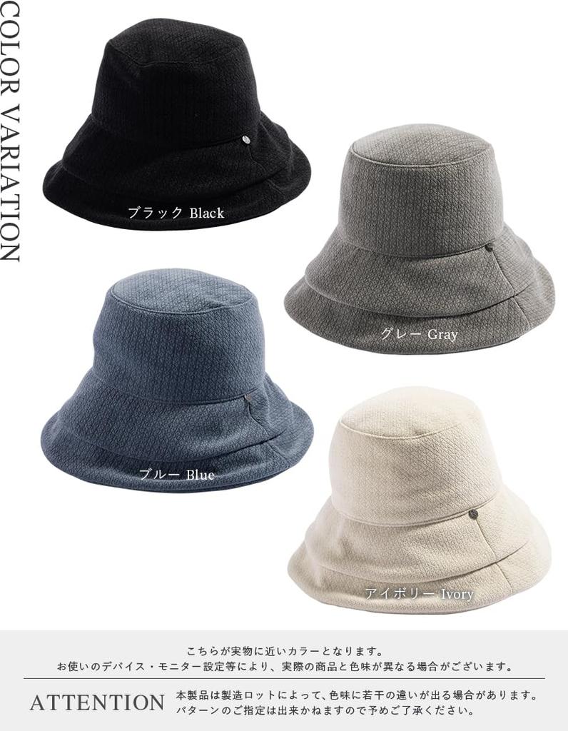 Adele AW Charmant Wide Brim Full Sun UV Adjustable with Chin Size L Gray Loo&c Women's Hat, Protection, Protection, Fall/Winter Warmth, Foldable,