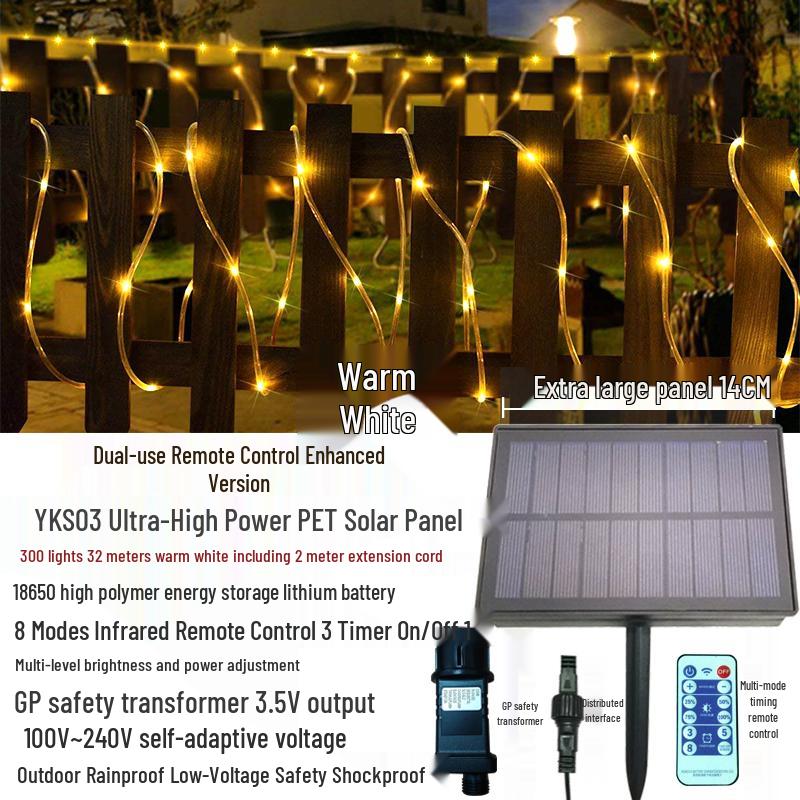 Solar LED Waterproof Christmas Fairy String Lights for Outdoor Decoration