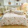Four-piece Set of Floral Bed, Washed Quilt Set, Single Dormitory Three-piece Set