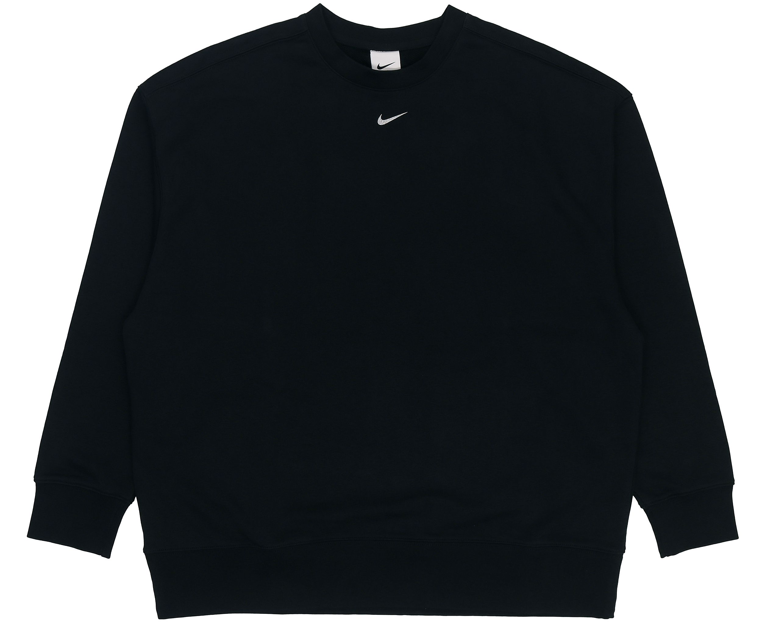 Nike Women ss Logo Knit Crewneck Pullover Sweatshirt Black DD5468-010 M