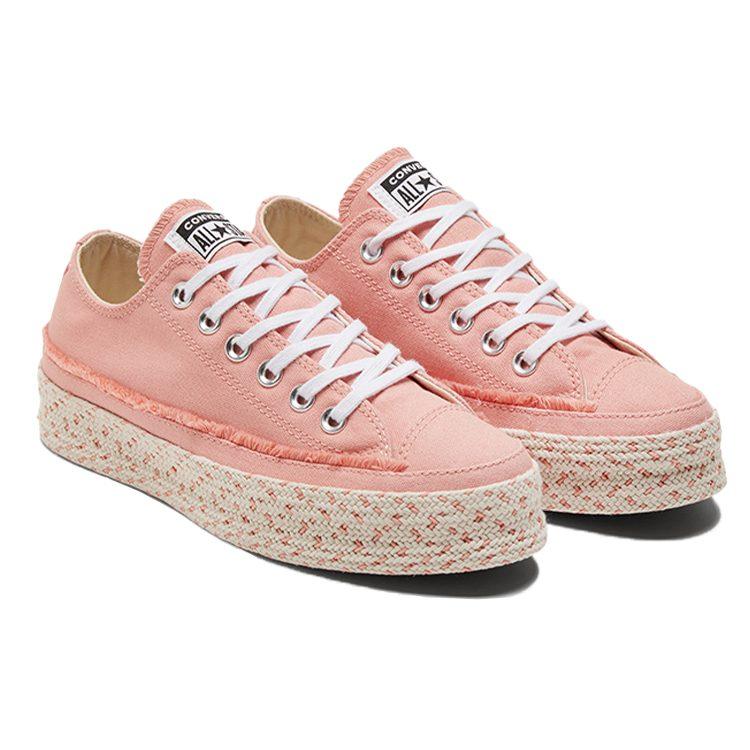 Chuck Taylor All Star Wmns Converse Basse 'Color Espadrille - Rosa Quarzo' Donna 570771C